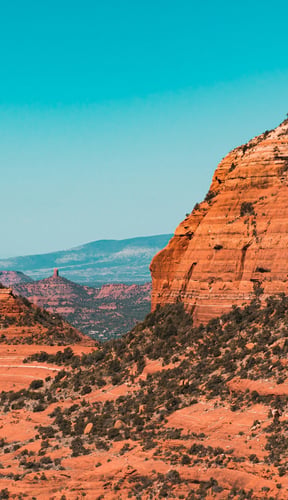 Sedona red rock buttes at sunrise, Arizona